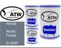 Preview: Honda, Nordic Forest, G-553P: 500ml Lackdose + 500ml Klarlack + 250ml Härter - Set, von ATW Autoteile West.